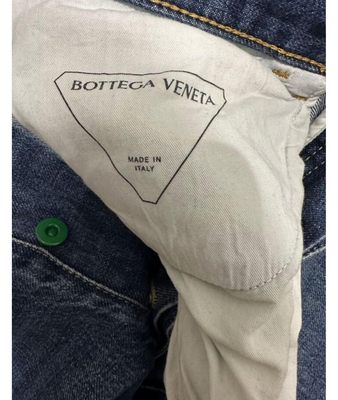 BOTTEGA VENETA Синие хлопковые прямые джинсы, фото 4