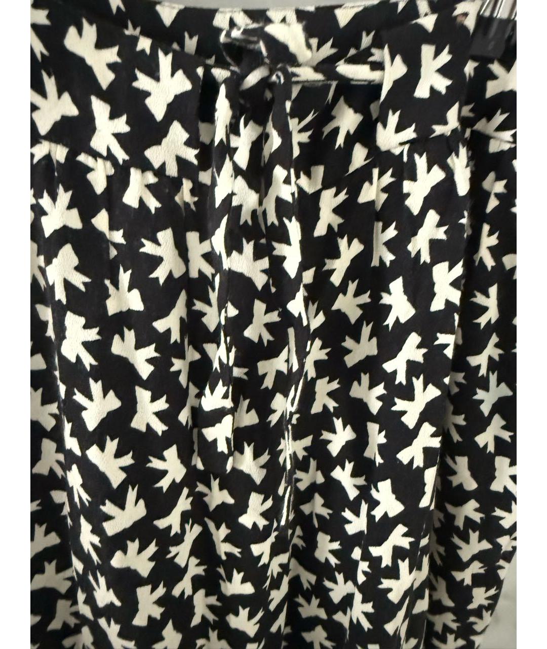RED VALENTINO Черные вискозные брюки узкие, фото 4