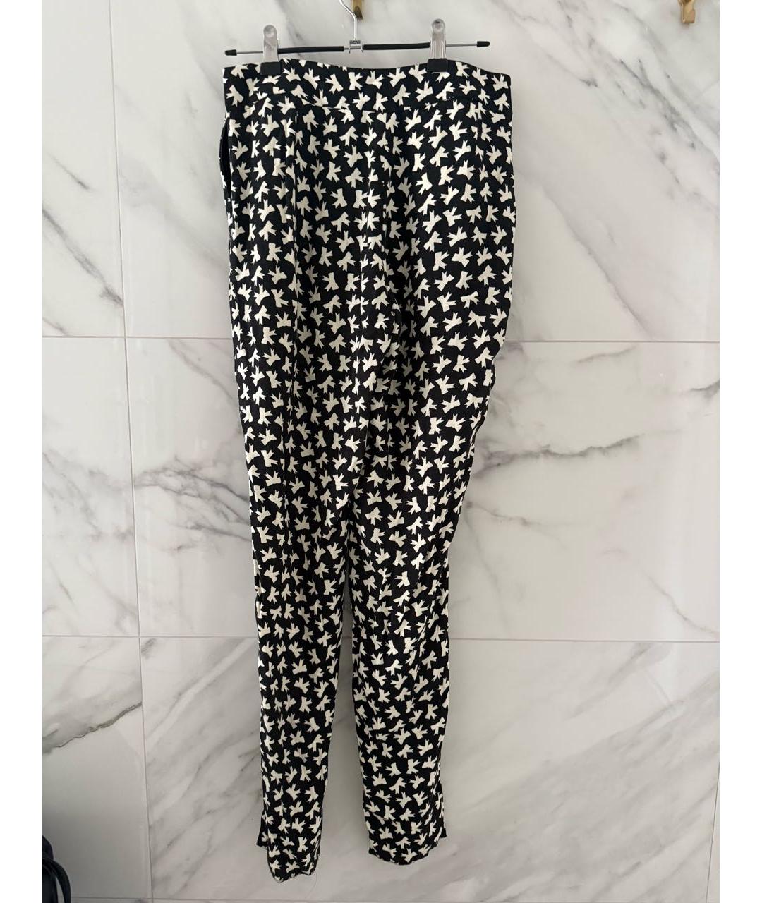 RED VALENTINO Черные вискозные брюки узкие, фото 2