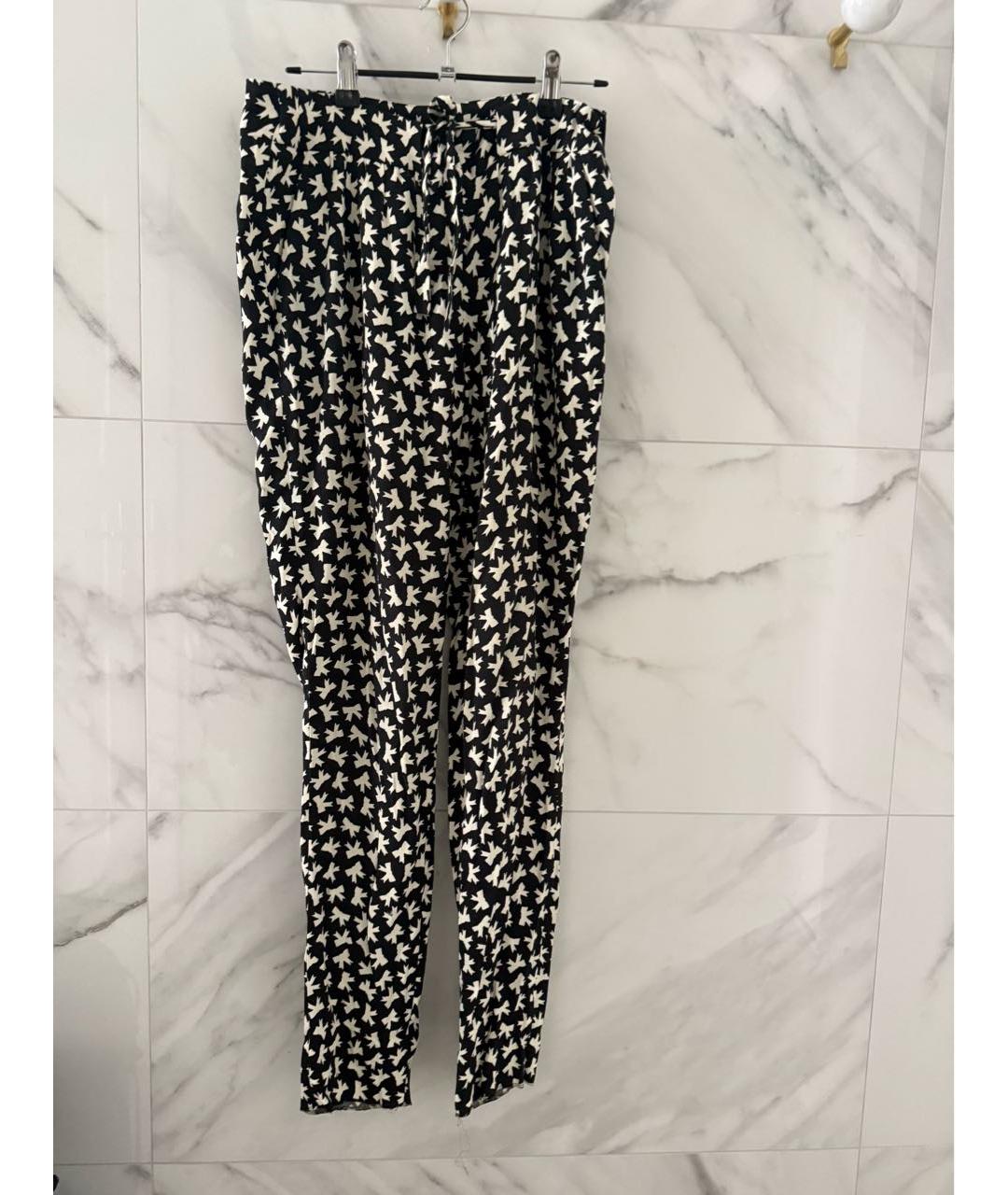 RED VALENTINO Черные вискозные брюки узкие, фото 5