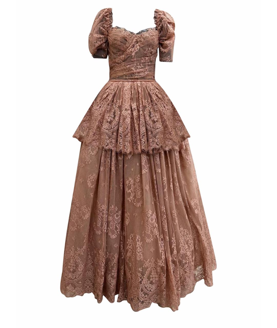 DOLCE&GABBANA Бежевое вечернее платье, фото 1