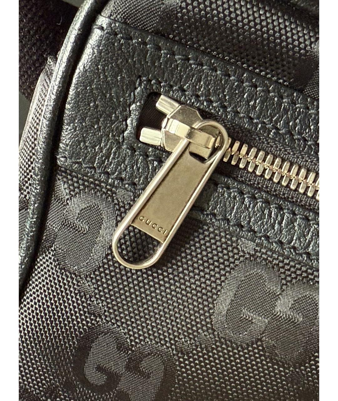GUCCI Черная тканевая поясная сумка, фото 8