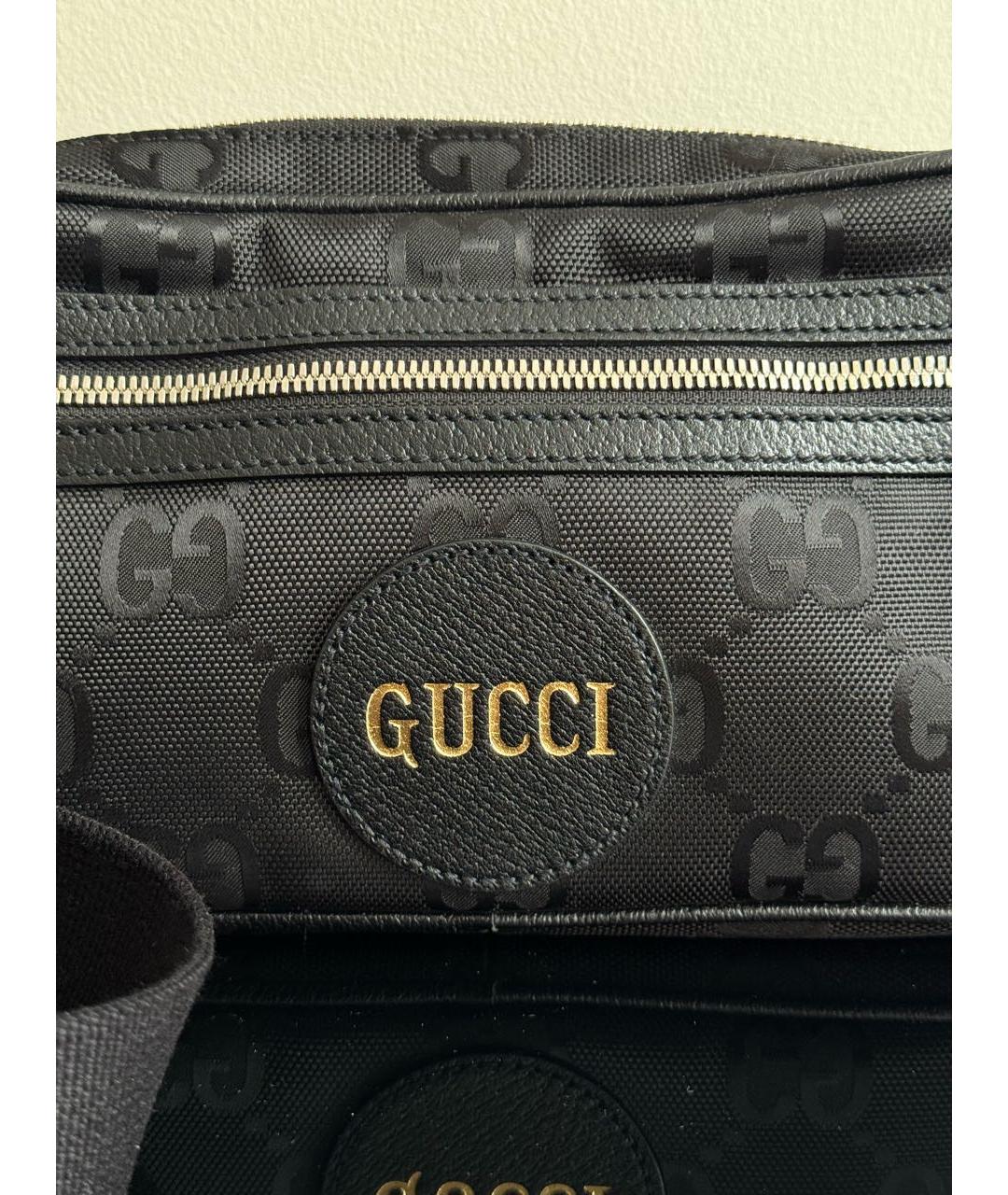 GUCCI Черная тканевая поясная сумка, фото 7