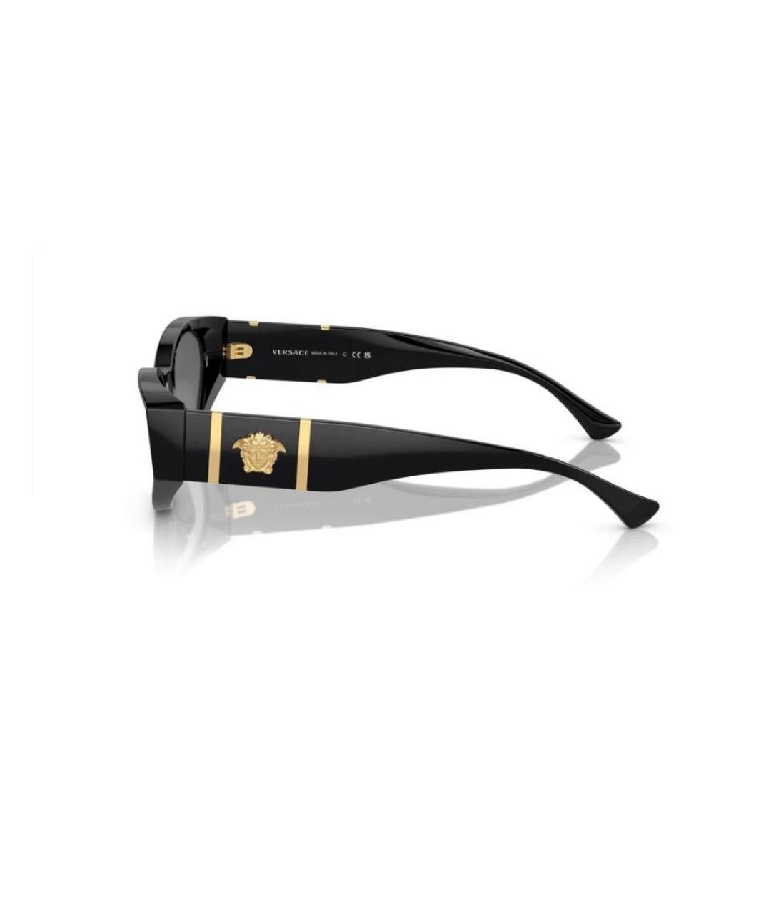 VERSACE Черные пластиковые солнцезащитные очки, фото 3
