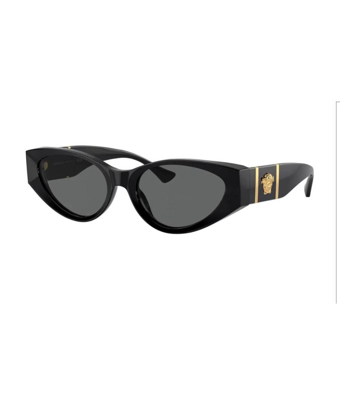 VERSACE Черные пластиковые солнцезащитные очки, фото 2