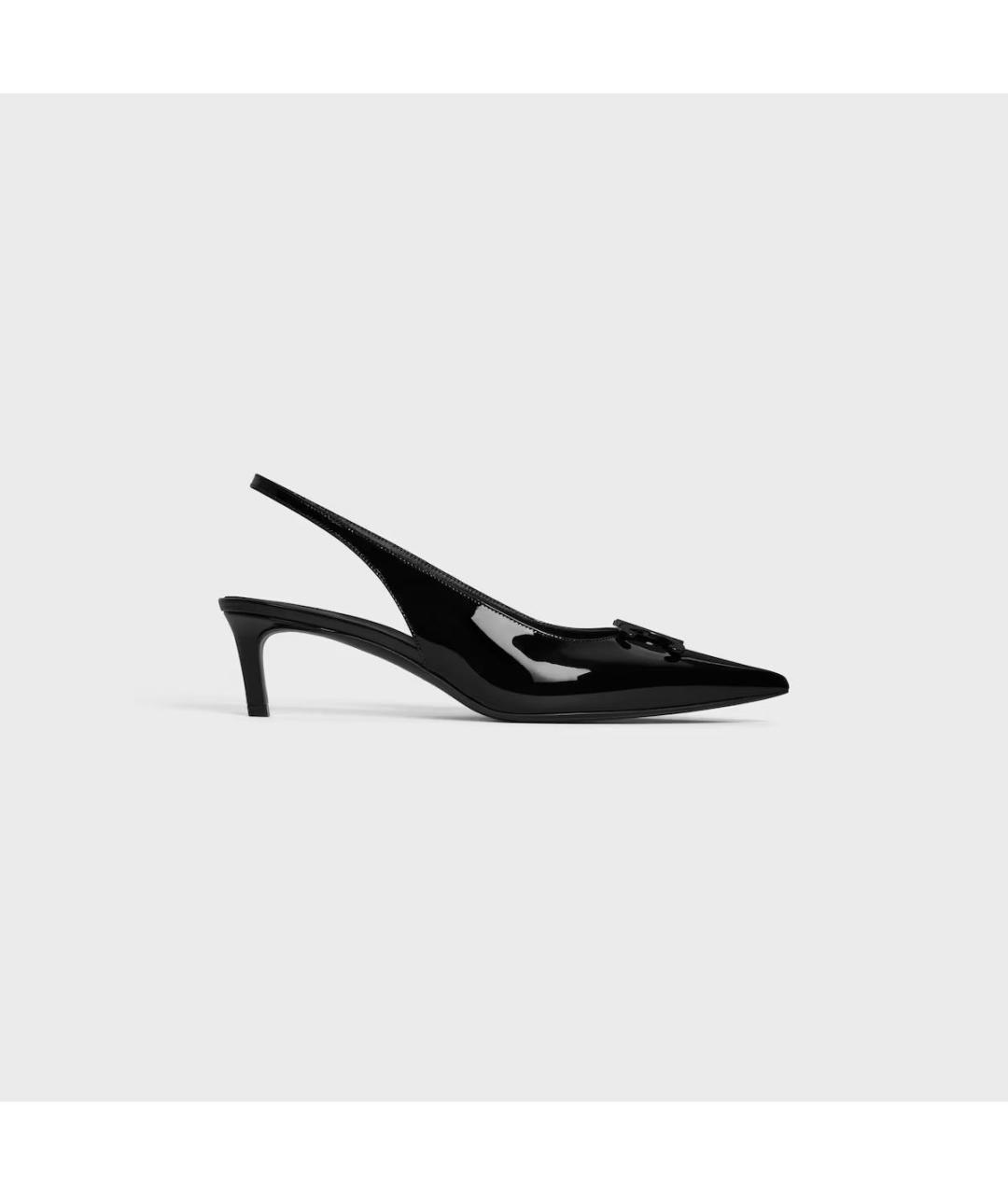 CELINE Черные туфли из лакированной кожи, фото 9