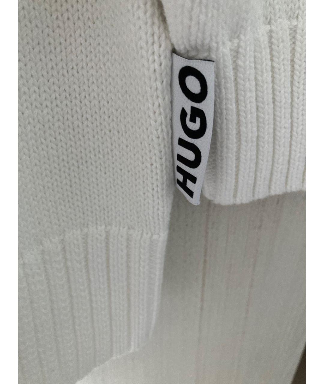 HUGO BOSS Белый хлопковый джемпер / свитер, фото 7