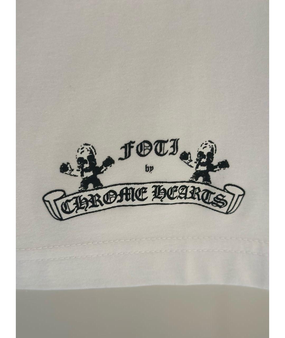CHROME HEARTS Белая хлопковая футболка, фото 8