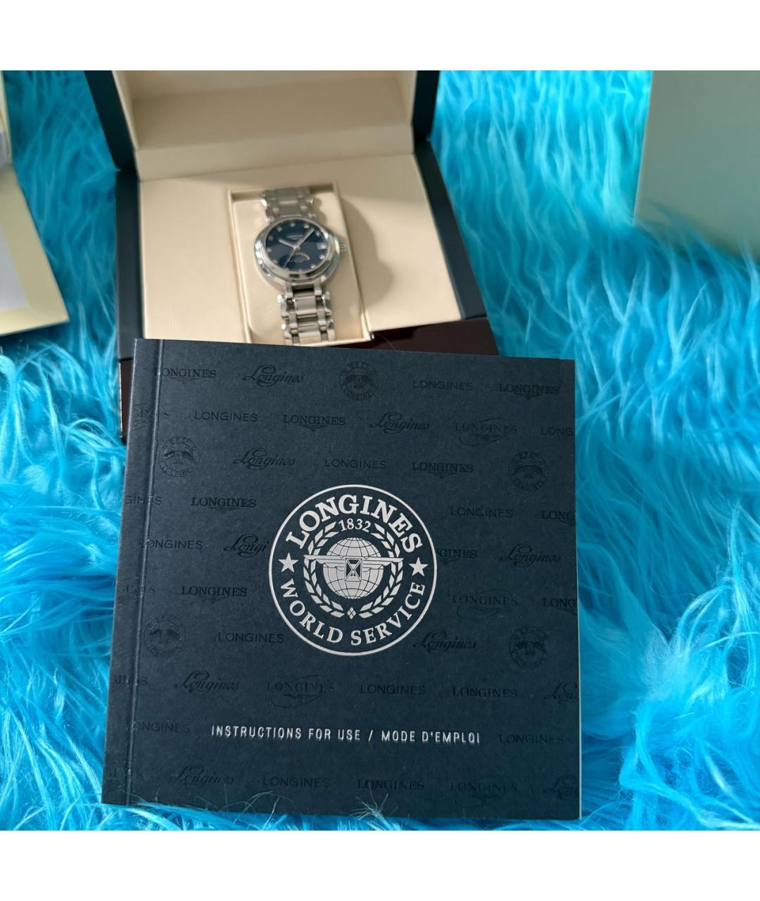 LONGINES Белые часы, фото 4