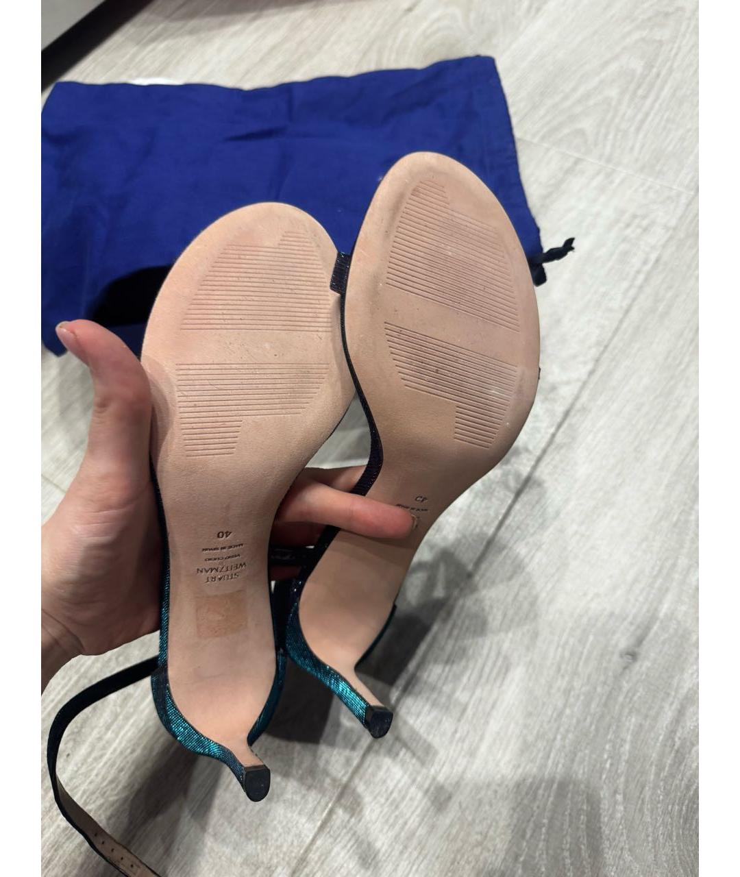 STUART WEITZMAN Мульти кожаные босоножки, фото 7