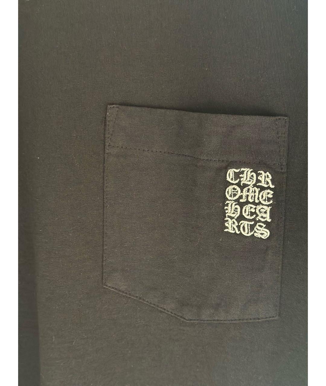 CHROME HEARTS Черная хлопковая футболка, фото 4
