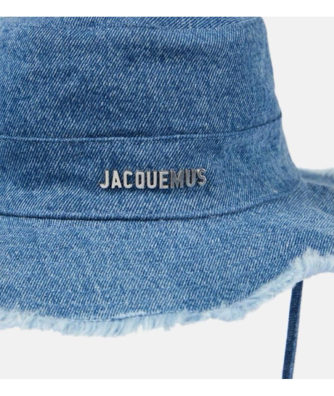 JACQUEMUS Синяя хлопковая панама, фото 3