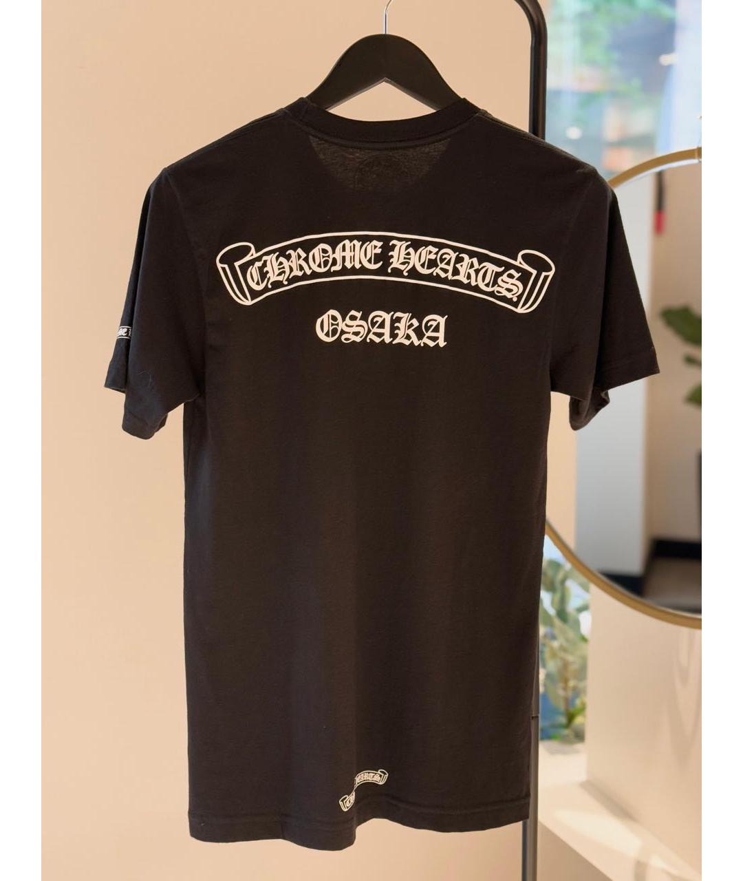 CHROME HEARTS Черная хлопковая футболка, фото 2