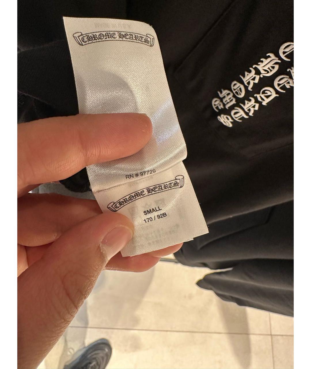 CHROME HEARTS Черная хлопковая футболка, фото 5