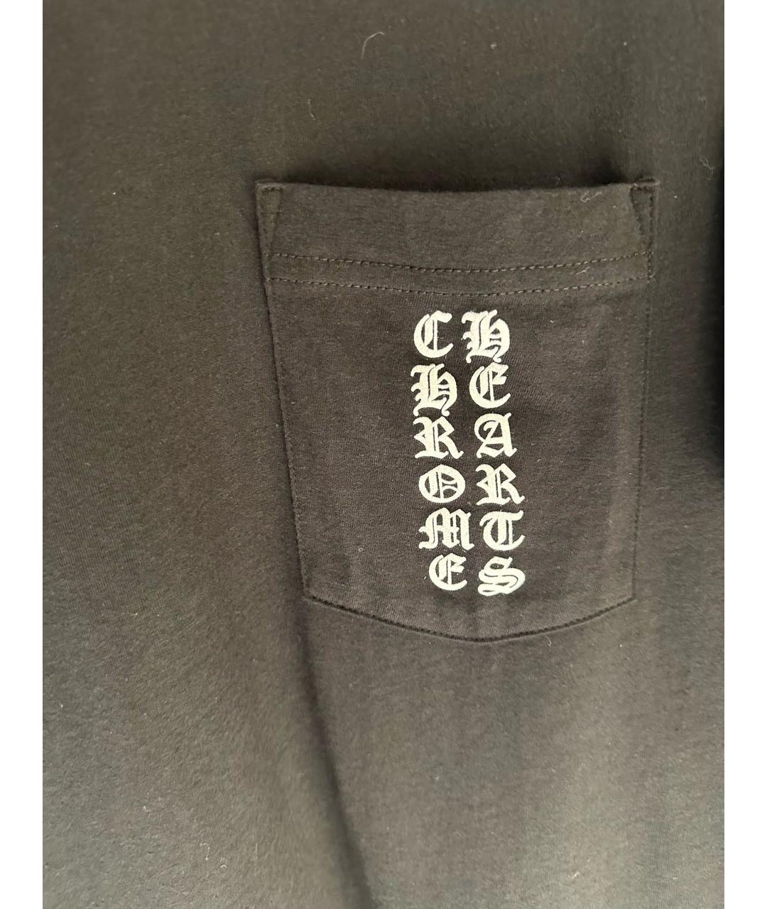CHROME HEARTS Черная хлопковая футболка, фото 4