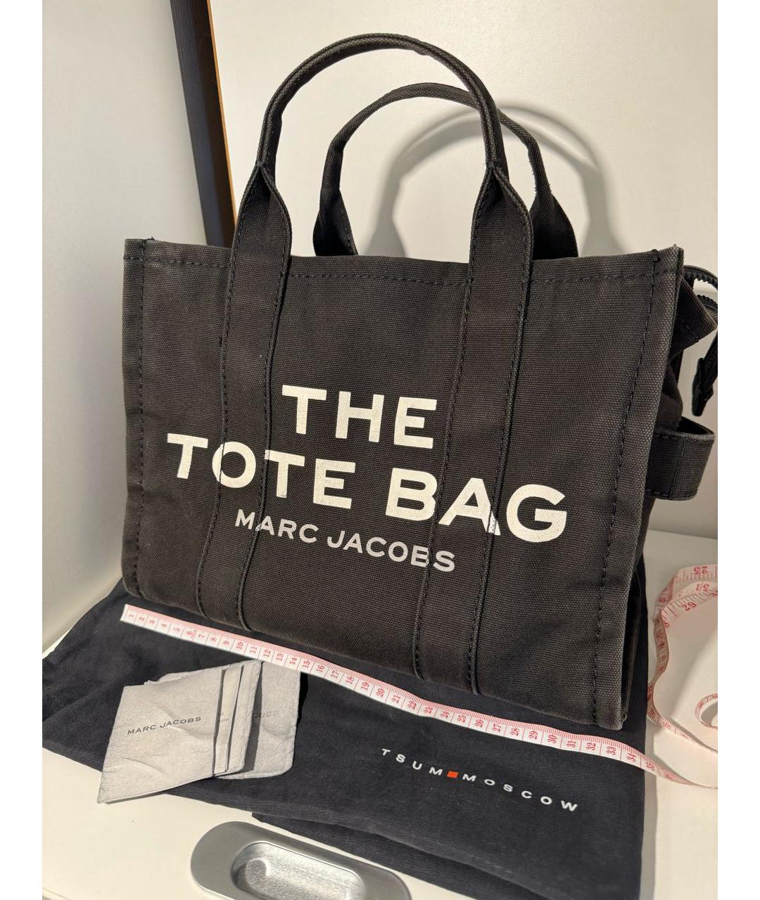 MARC JACOBS Черная тканевая сумка тоут, фото 6
