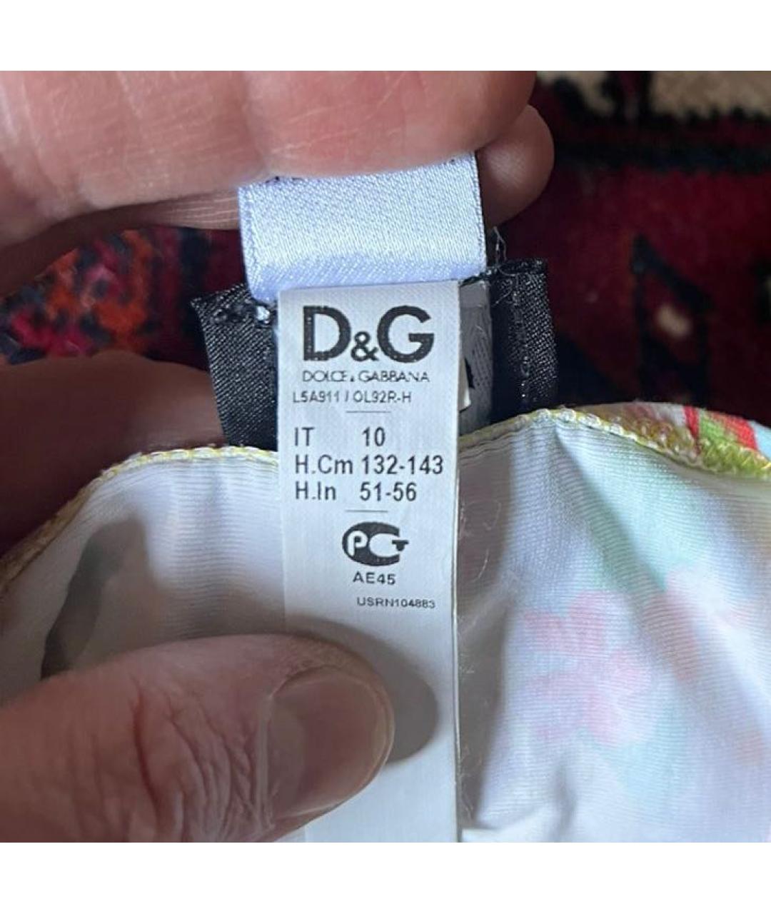 DOLCE & GABBANA KIDS Мульти синтетическая юбка, фото 3
