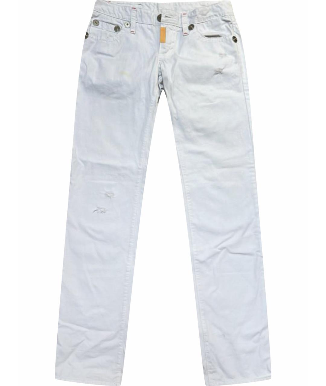 DSQUARED2 Белые хлопковые прямые джинсы, фото 1