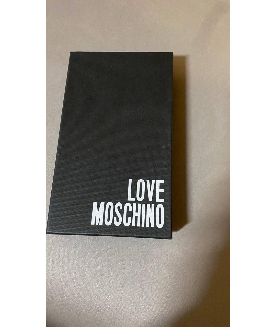 LOVE MOSCHINO Коралловый кожаный кошелек, фото 6