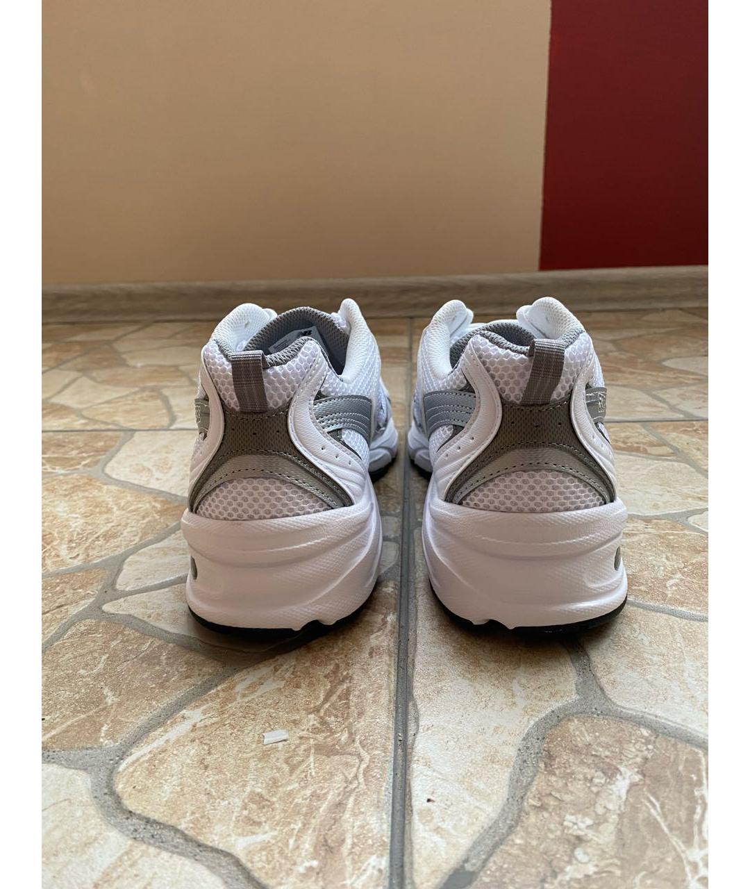 NEW BALANCE Серебряные кожаные низкие кроссовки / кеды, фото 4