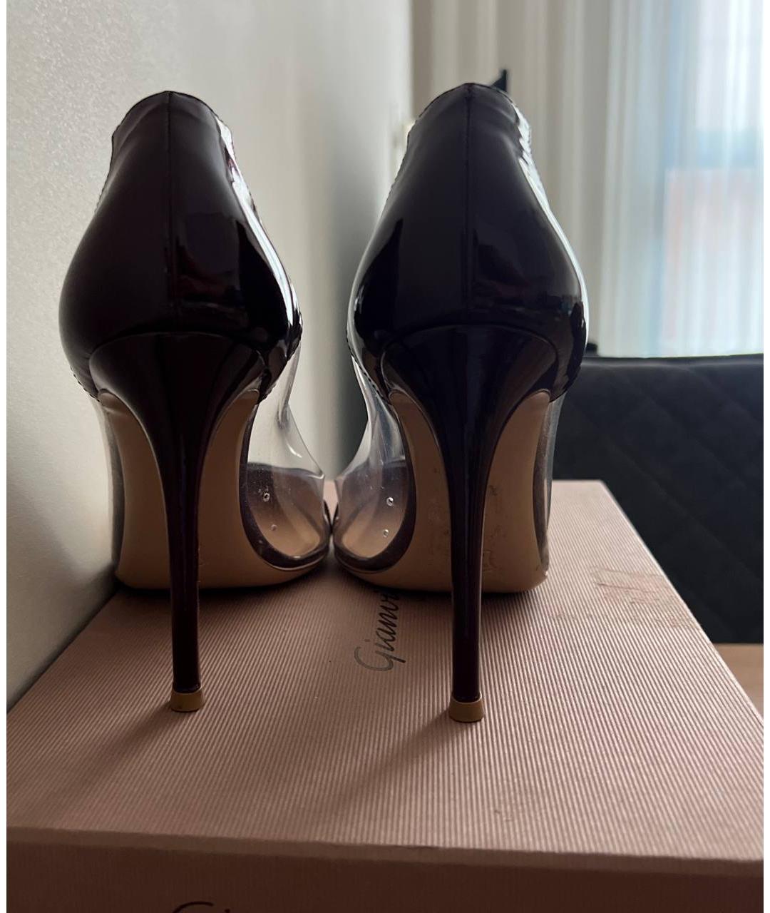 GIANVITO ROSSI Бордовые кожаные туфли, фото 4