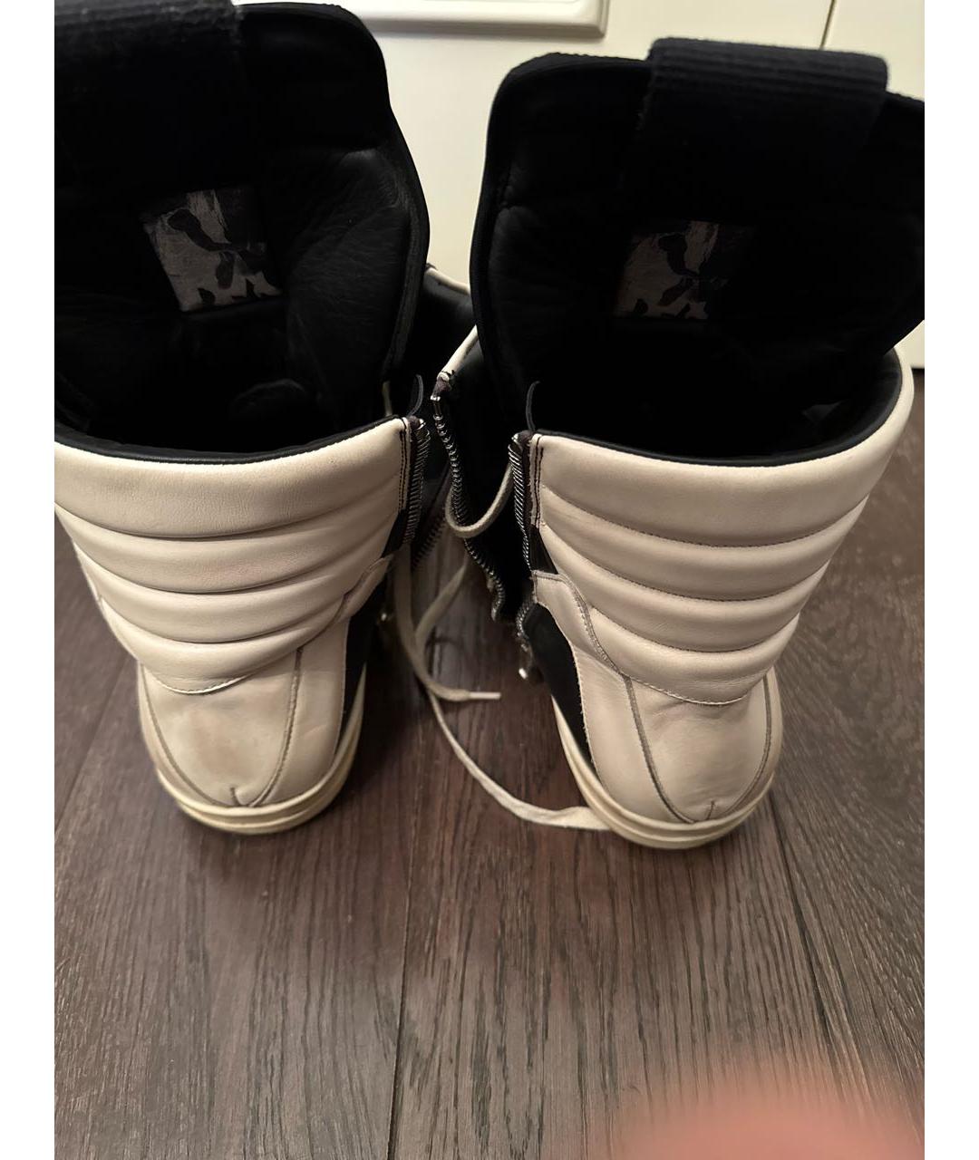 RICK OWENS Черные высокие кроссовки / кеды, фото 4