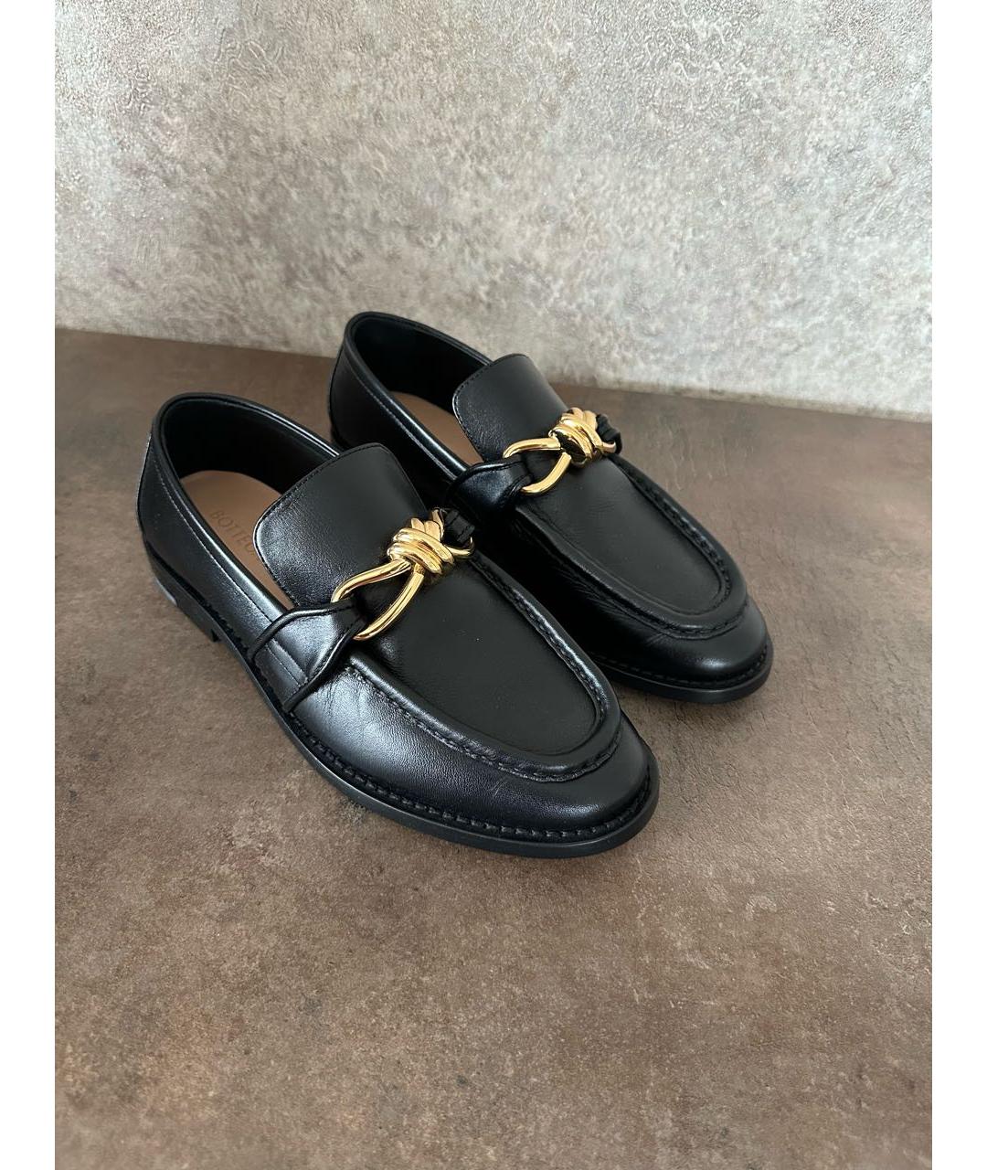 BOTTEGA VENETA Черные кожаные лоферы, фото 2