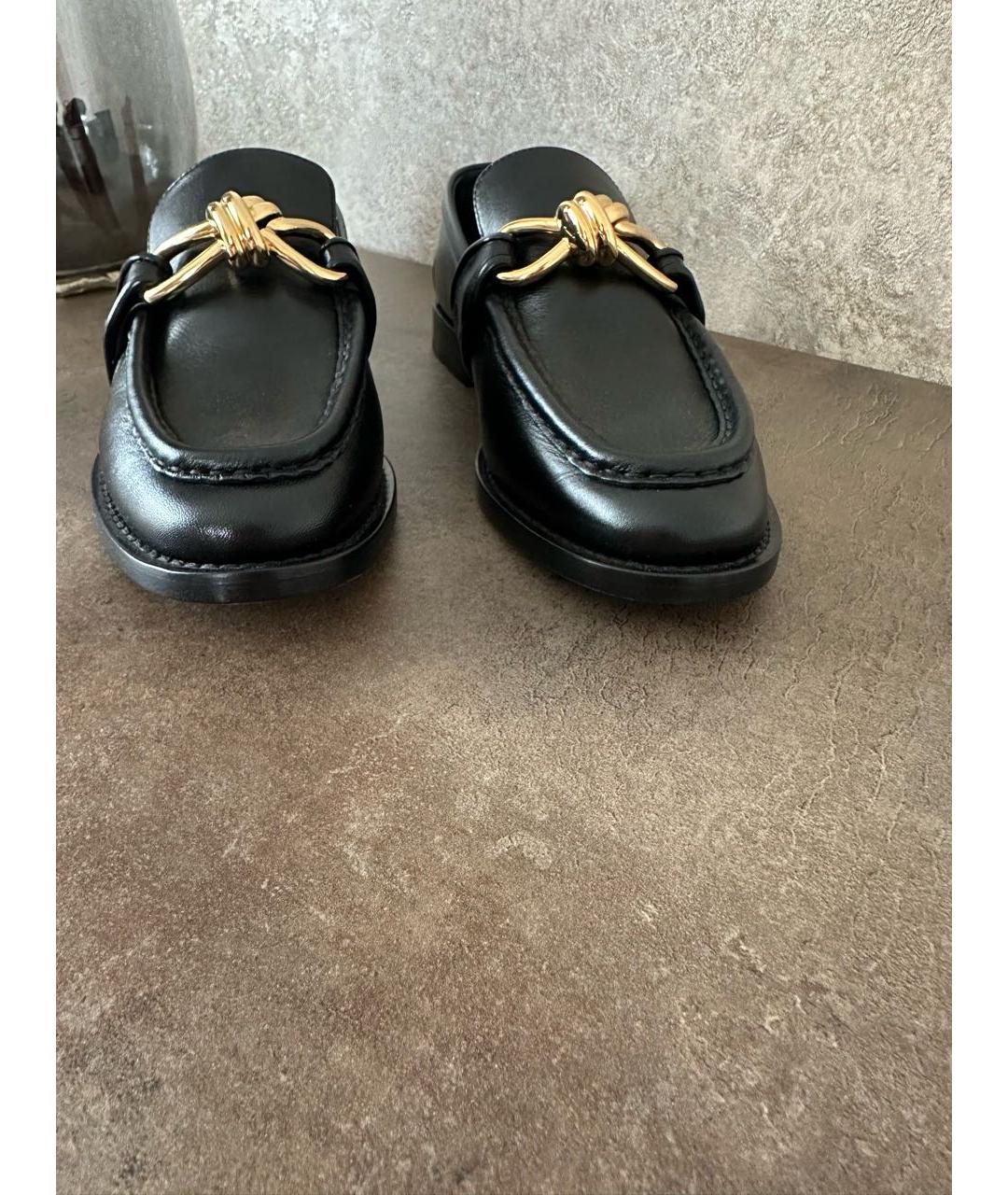 BOTTEGA VENETA Черные кожаные лоферы, фото 5