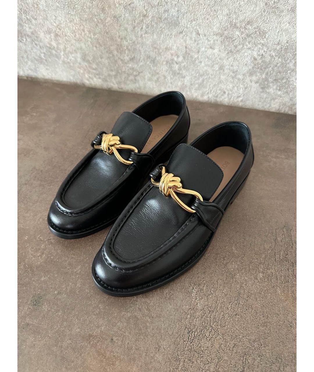 BOTTEGA VENETA Черные кожаные лоферы, фото 6