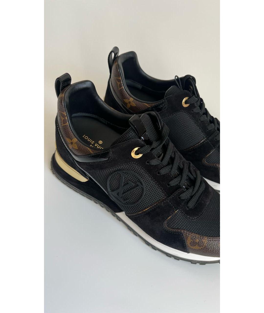 LOUIS VUITTON Черные замшевые кроссовки, фото 6