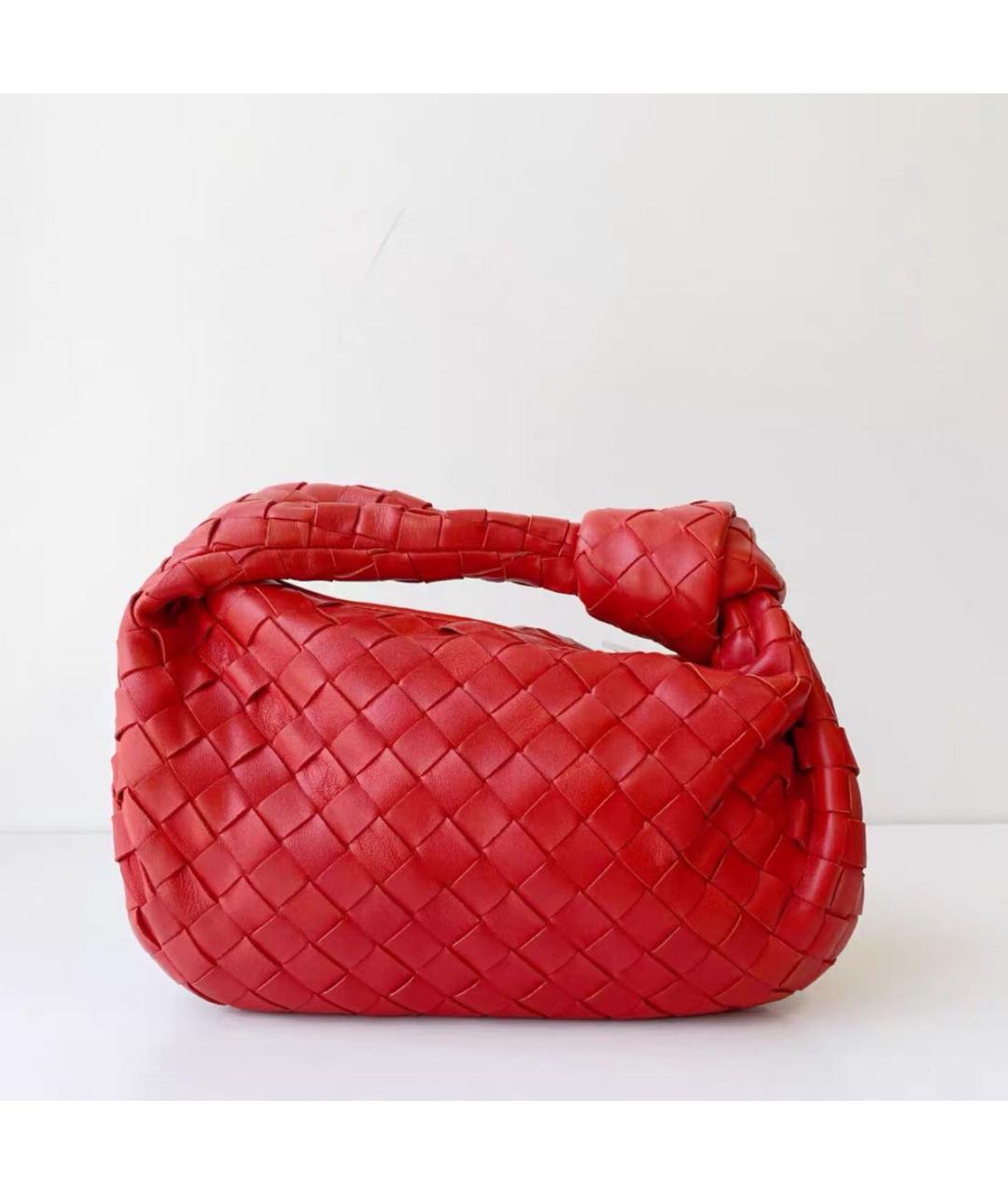 BOTTEGA VENETA Красная кожаная сумка с короткими ручками, фото 2