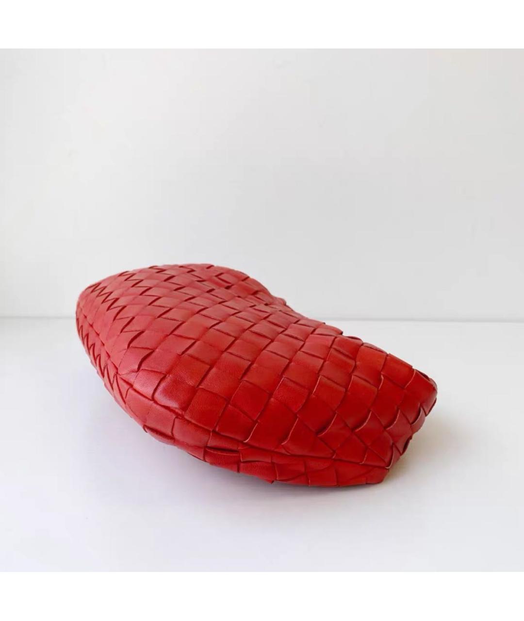 BOTTEGA VENETA Красная кожаная сумка с короткими ручками, фото 5