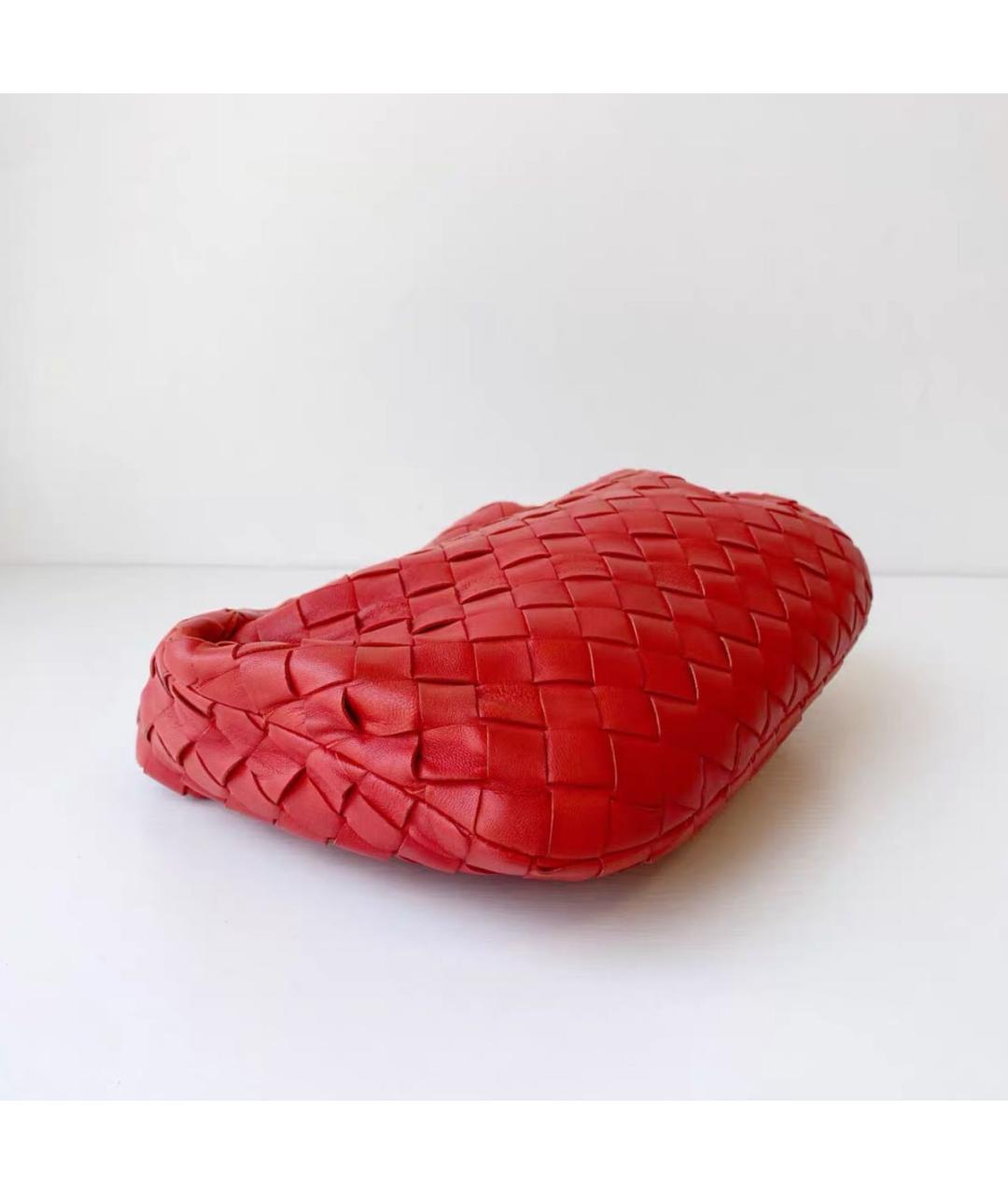 BOTTEGA VENETA Красная кожаная сумка с короткими ручками, фото 6