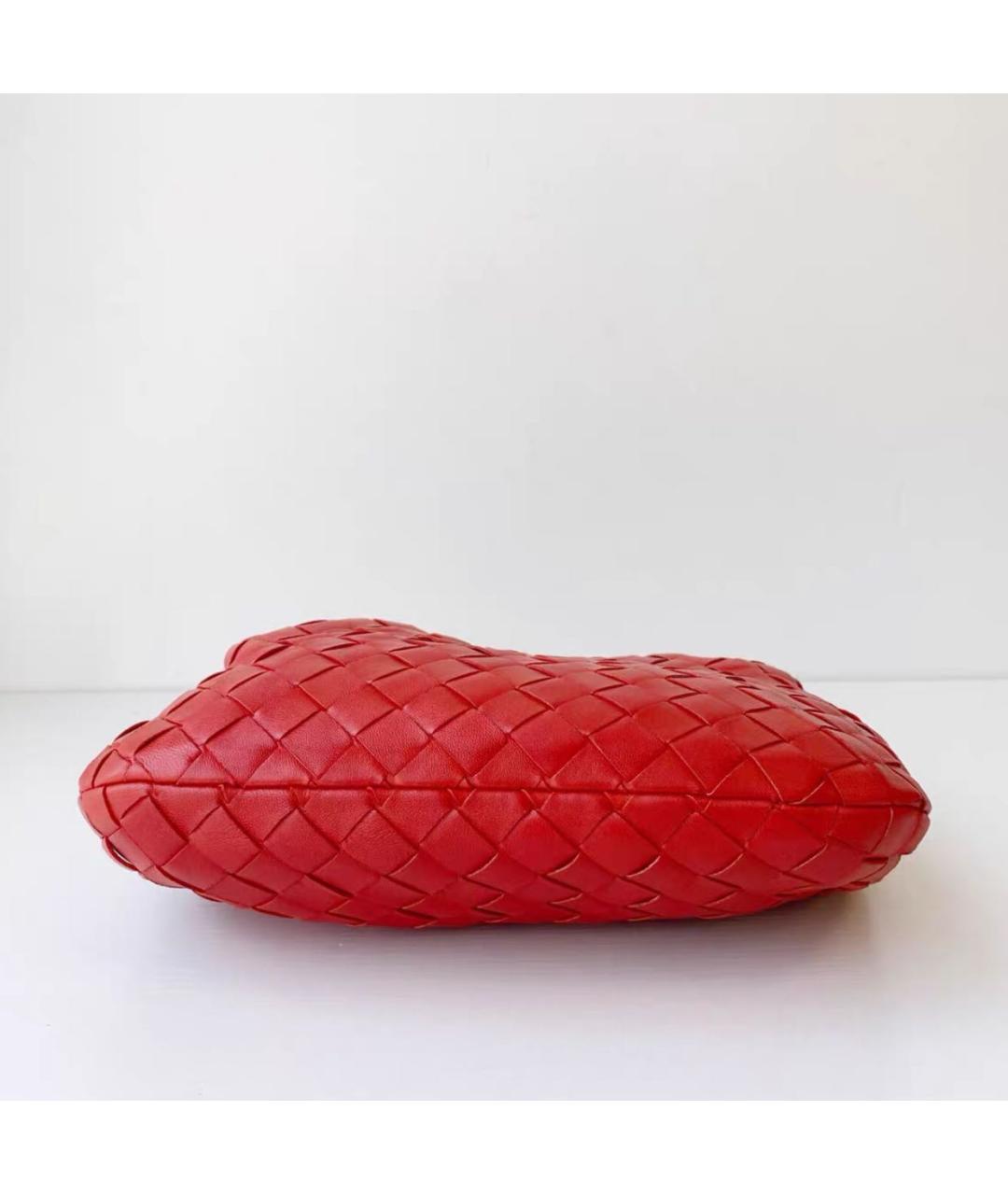 BOTTEGA VENETA Красная кожаная сумка с короткими ручками, фото 4