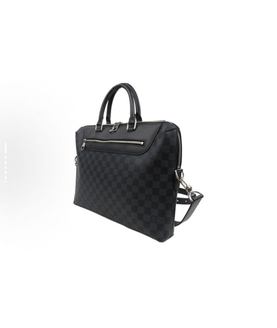 LOUIS VUITTON Черный портфель из искусственной кожи, фото 3