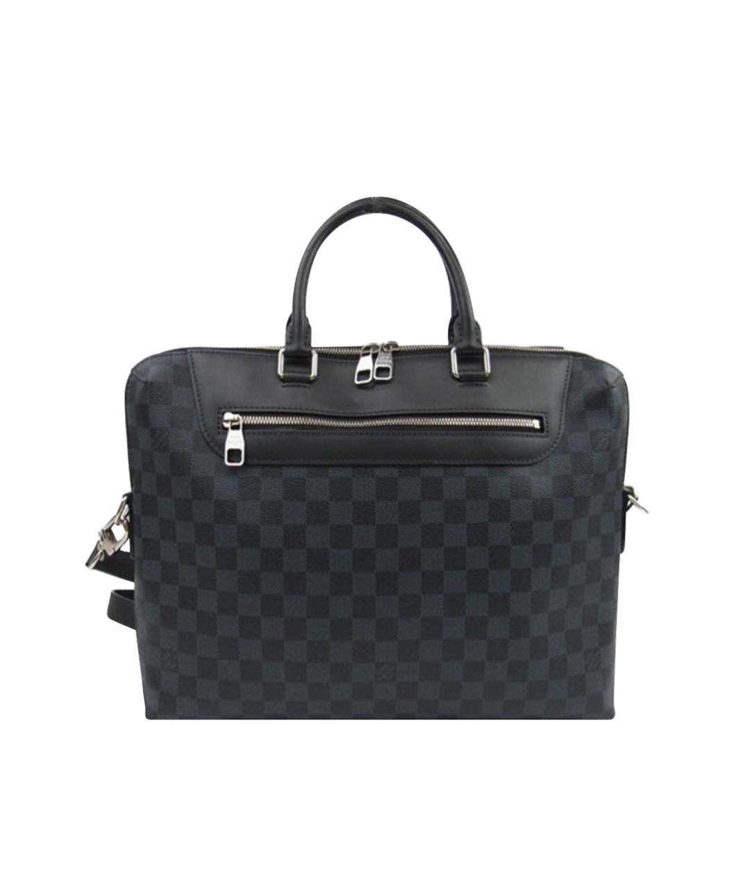 LOUIS VUITTON Черный портфель из искусственной кожи, фото 1