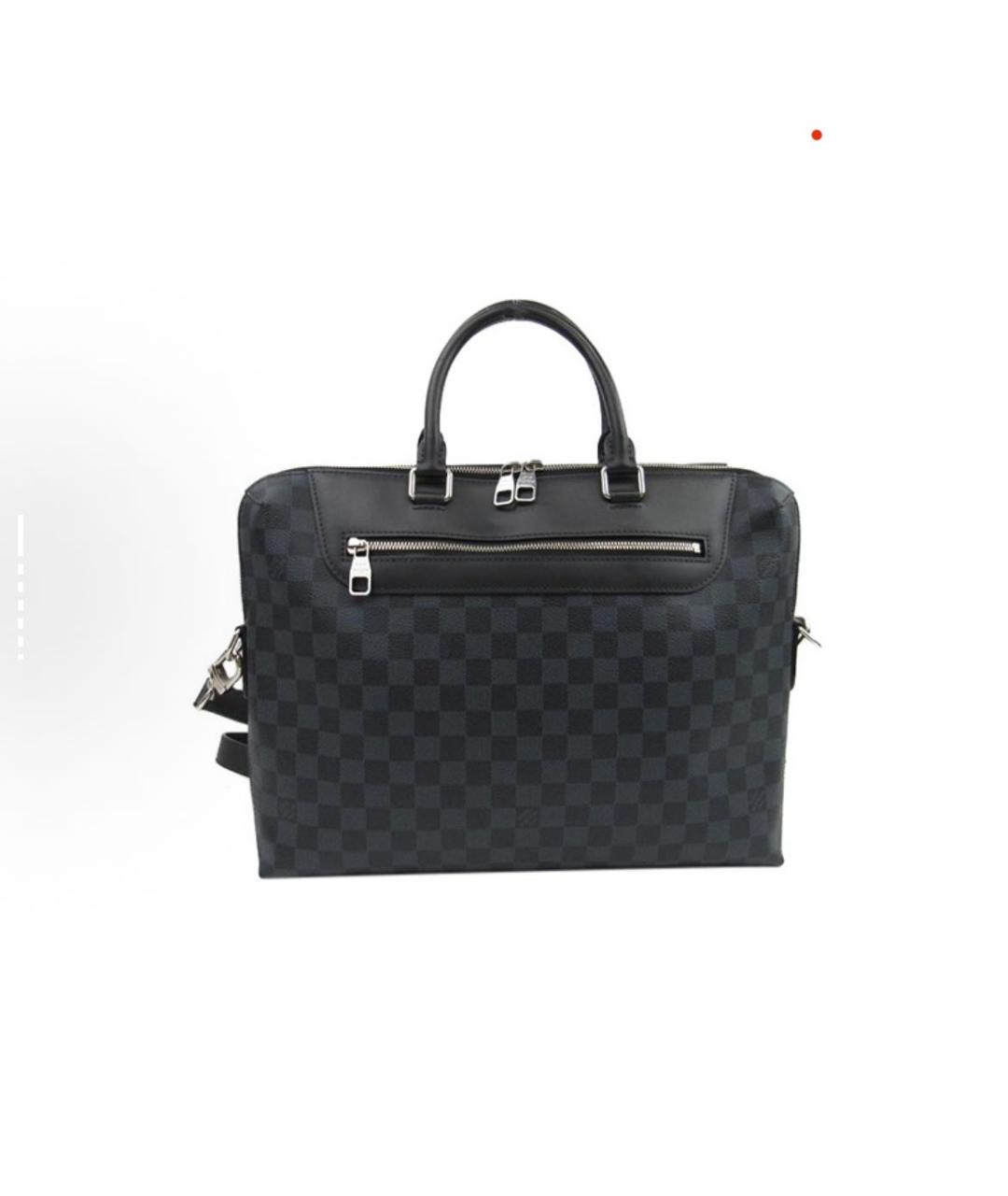 LOUIS VUITTON Черный портфель из искусственной кожи, фото 5