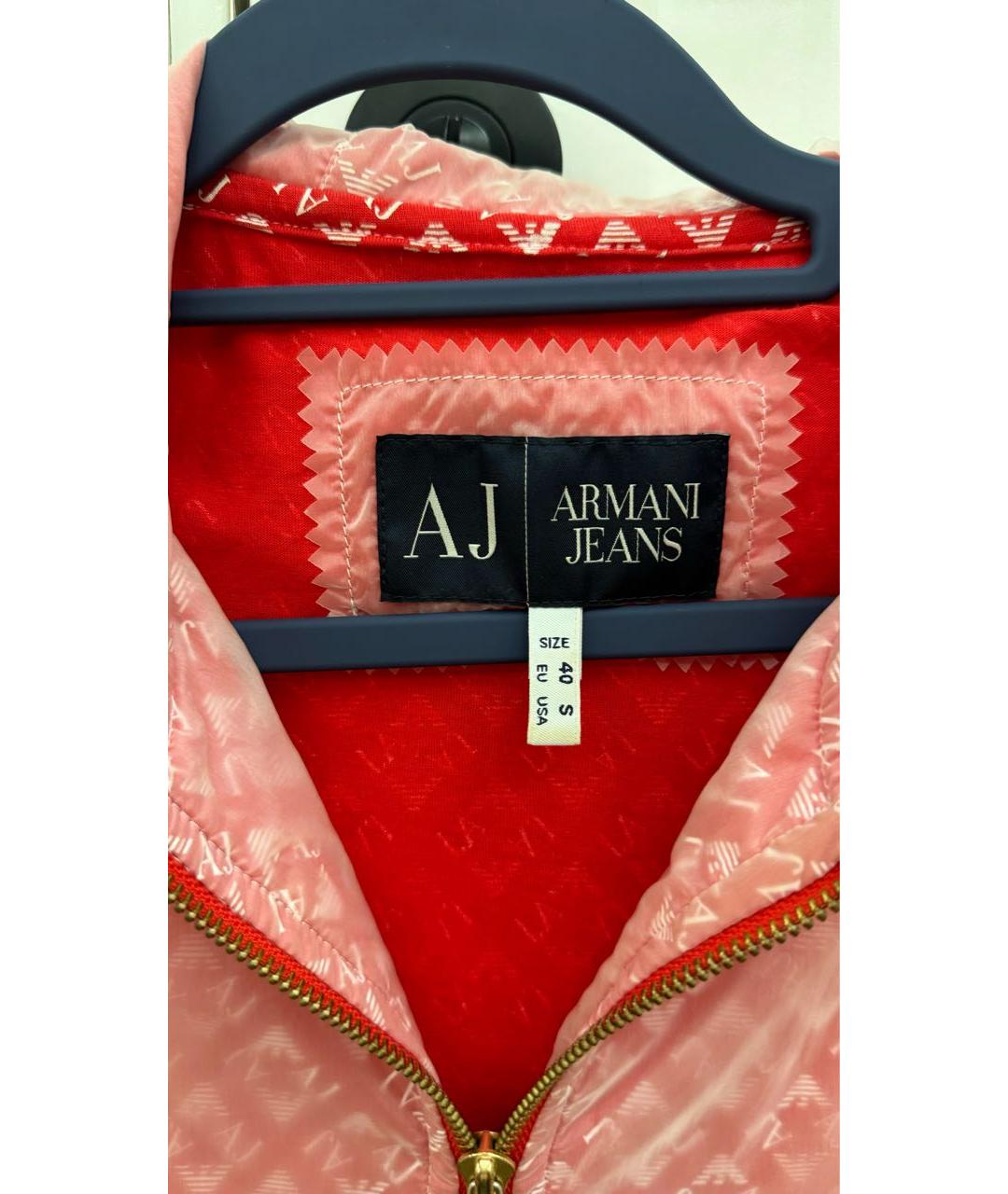 ARMANI JEANS Красная хлопковая куртка, фото 3