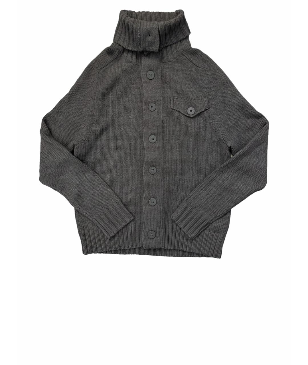 CALVIN KLEIN Серый шерстяной кардиган, фото 1