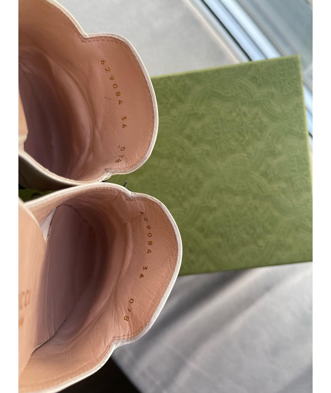 GUCCI Бежевые кожаные мюли, фото 6