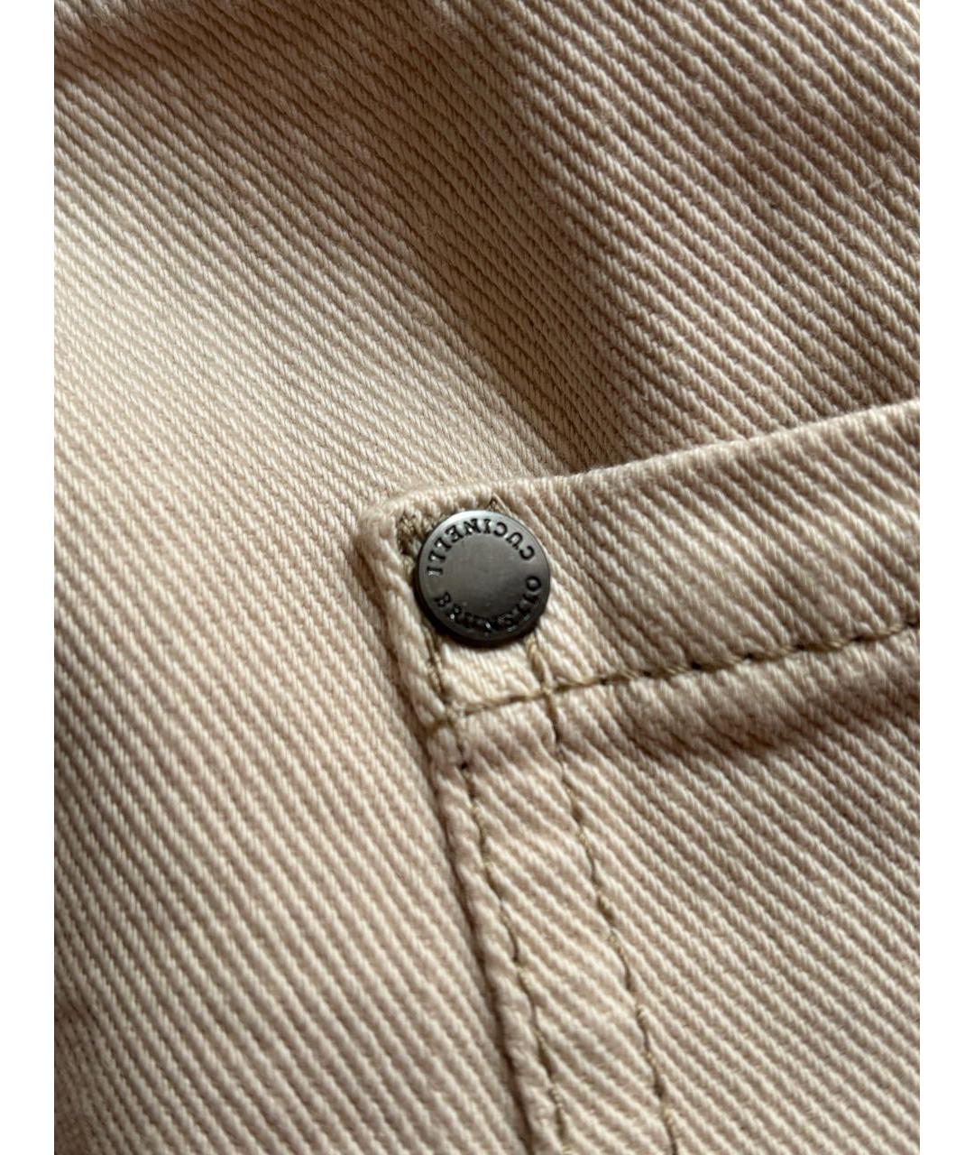 BRUNELLO CUCINELLI Бежевые хлопковые джинсы, фото 7