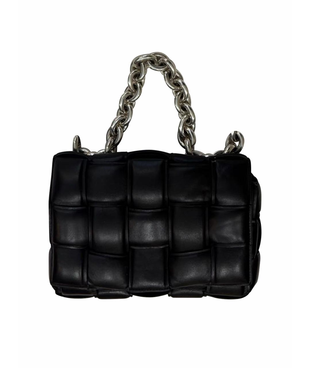 BOTTEGA VENETA Черная кожаная сумка через плечо, фото 1