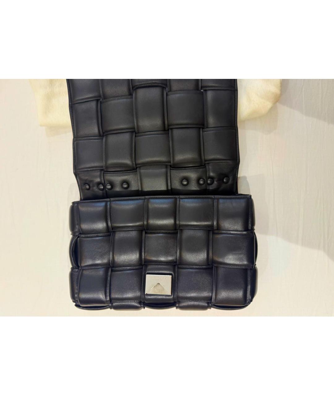 BOTTEGA VENETA Черная кожаная сумка через плечо, фото 2