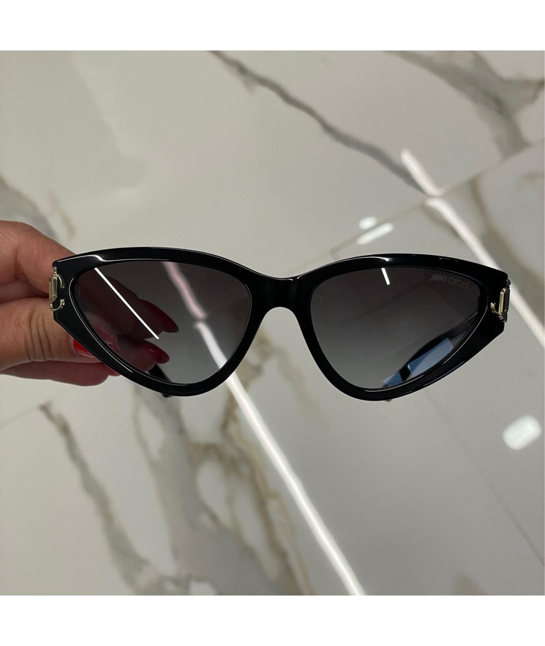 JIMMY CHOO Черные пластиковые солнцезащитные очки, фото 4