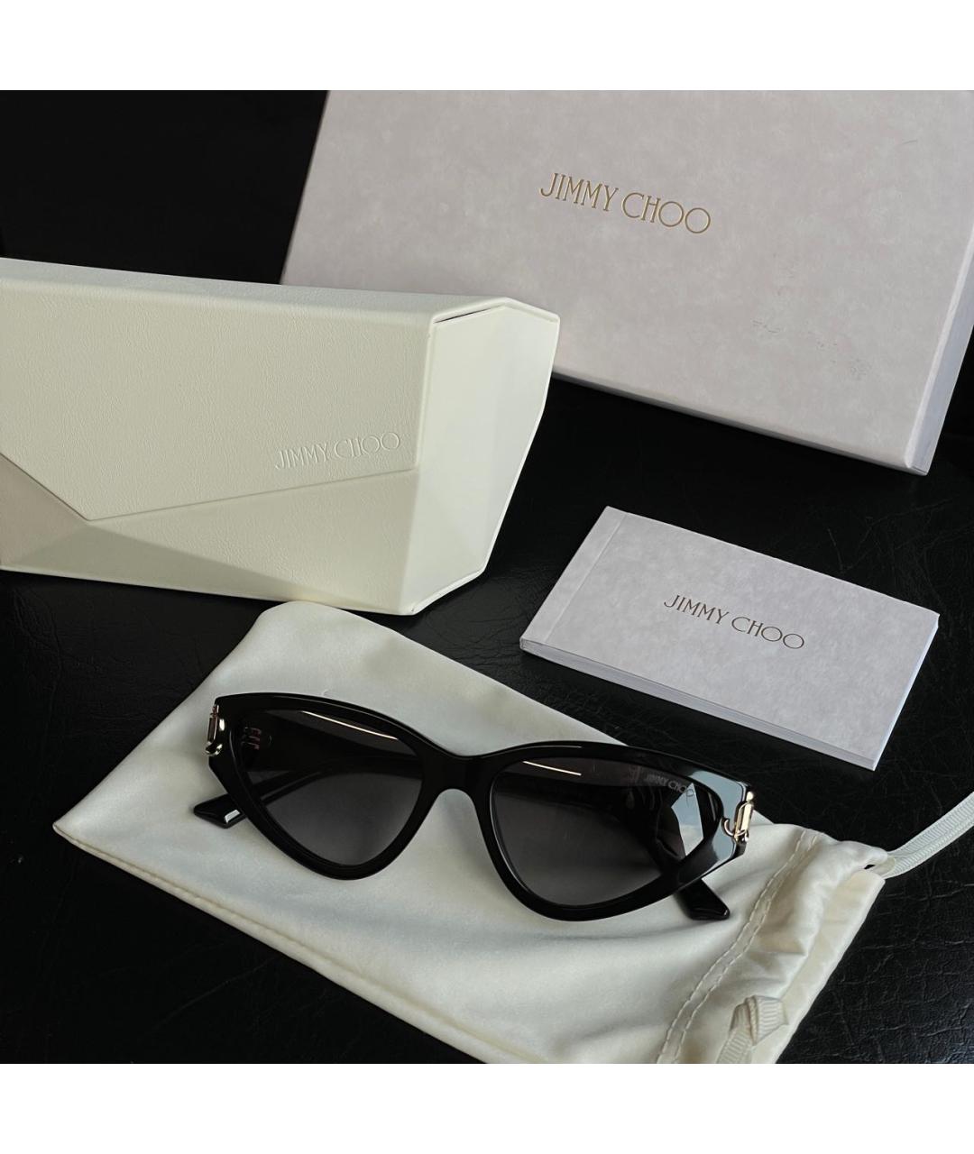 JIMMY CHOO Черные пластиковые солнцезащитные очки, фото 3