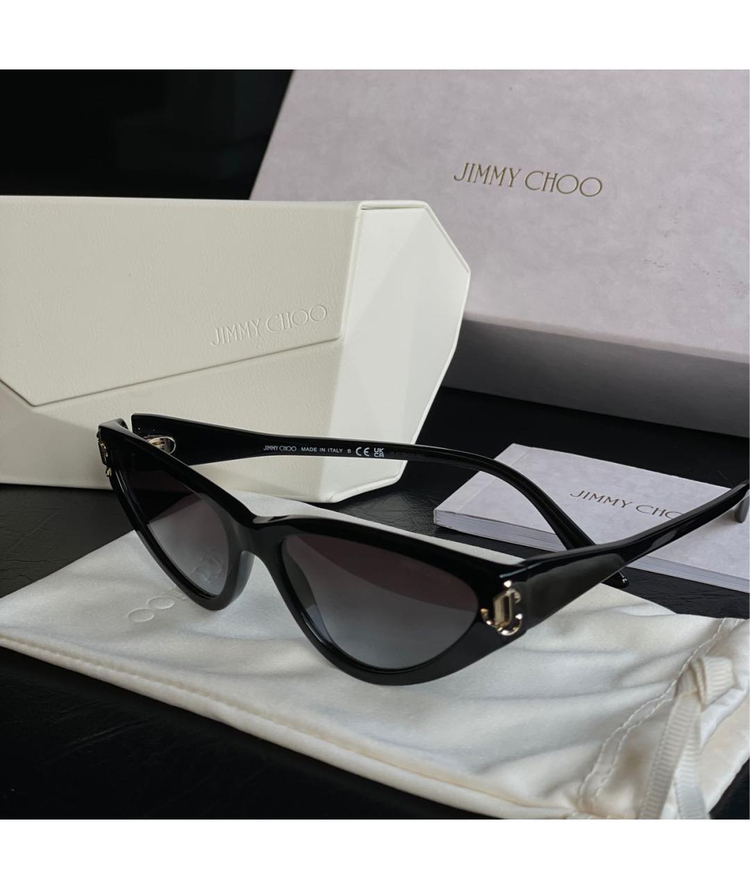 JIMMY CHOO Черные пластиковые солнцезащитные очки, фото 2