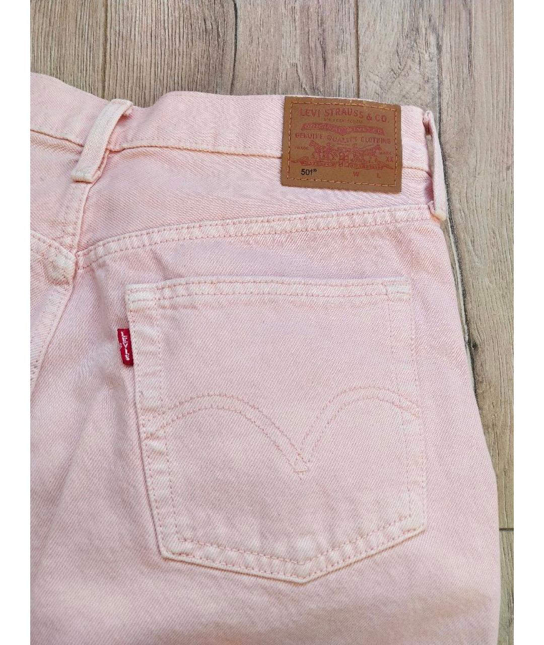 LEVI'S Розовые хлопковые прямые джинсы, фото 8
