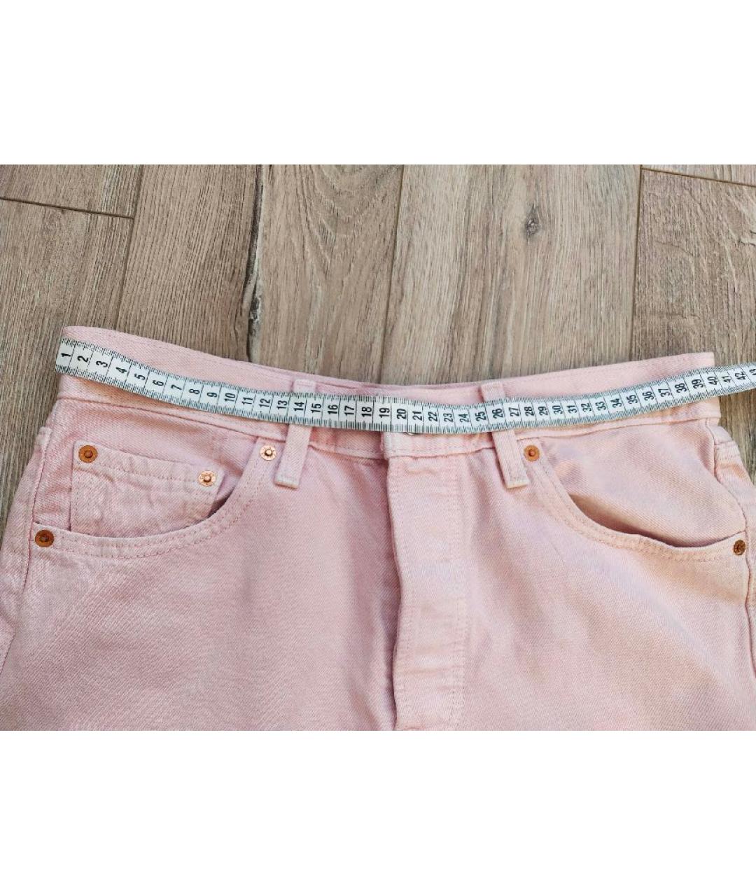 LEVI'S Розовые хлопковые прямые джинсы, фото 4