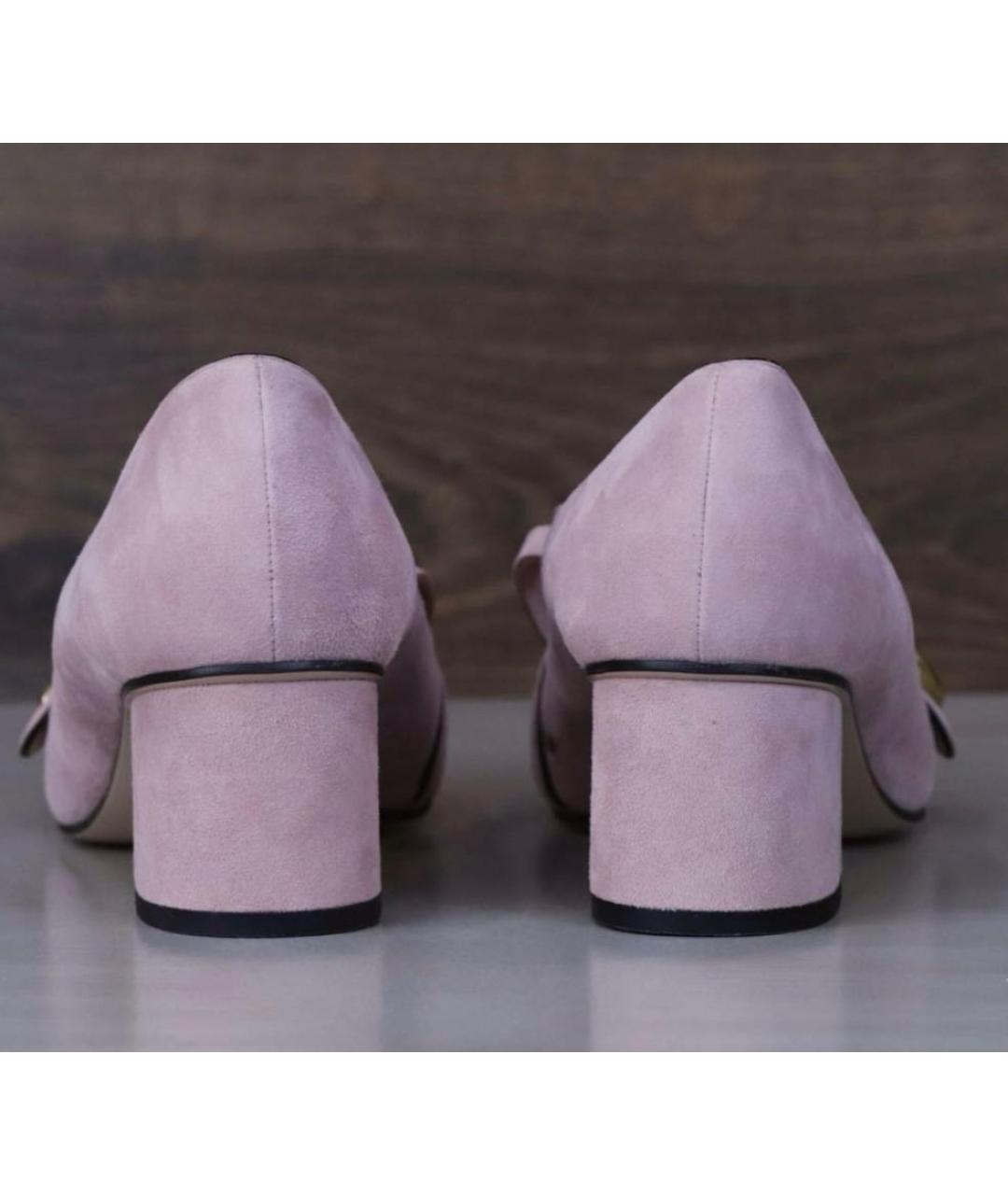GUCCI Розовые замшевые туфли, фото 5