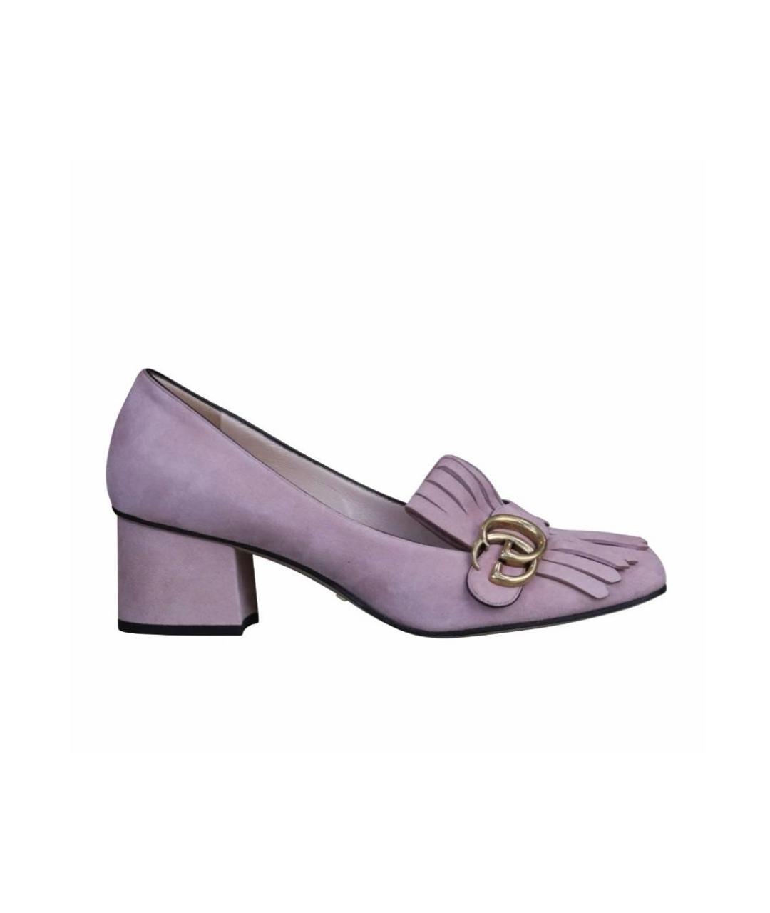 GUCCI Розовые замшевые туфли, фото 7